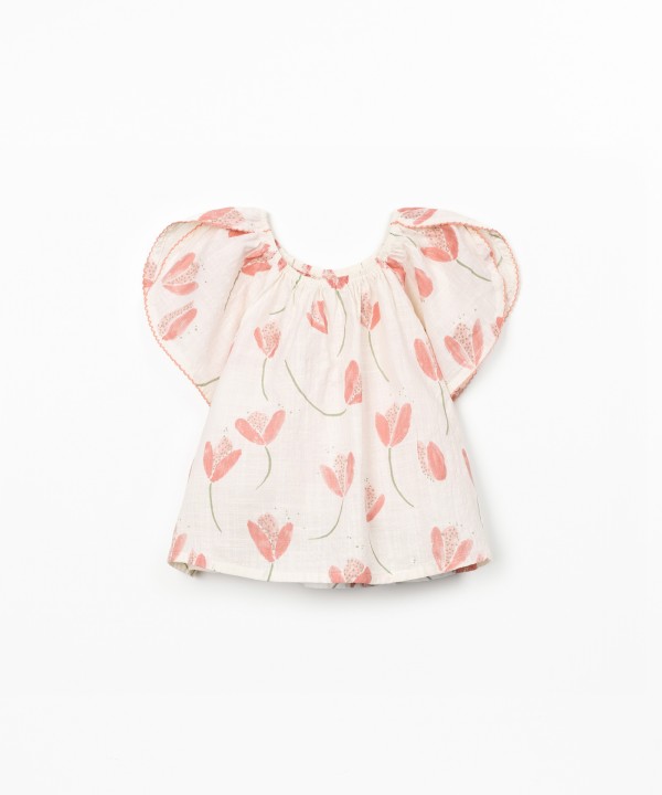 Organic cotton tunic with tulip print