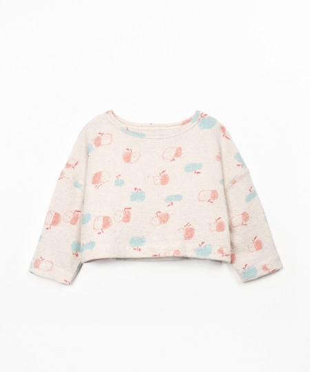 Sweatshirt with wide neckline