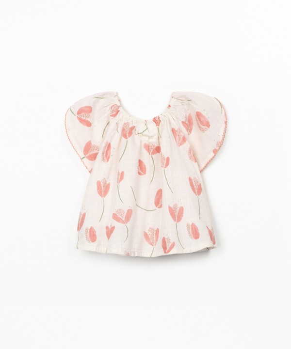 Organic cotton tunic with tulip print