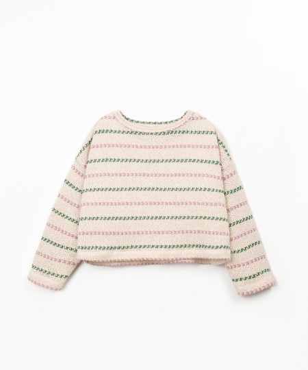 Sweater with striped print