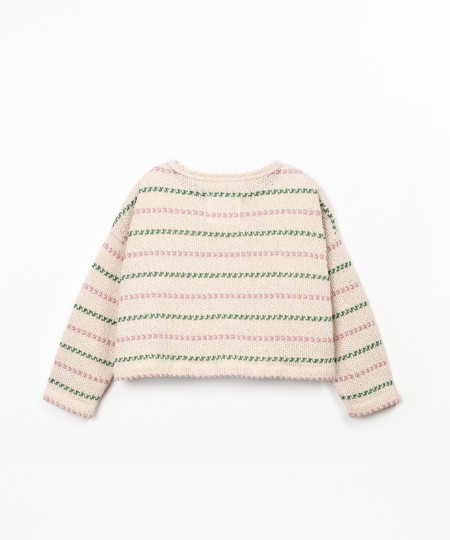 Camisola com estampado de riscas