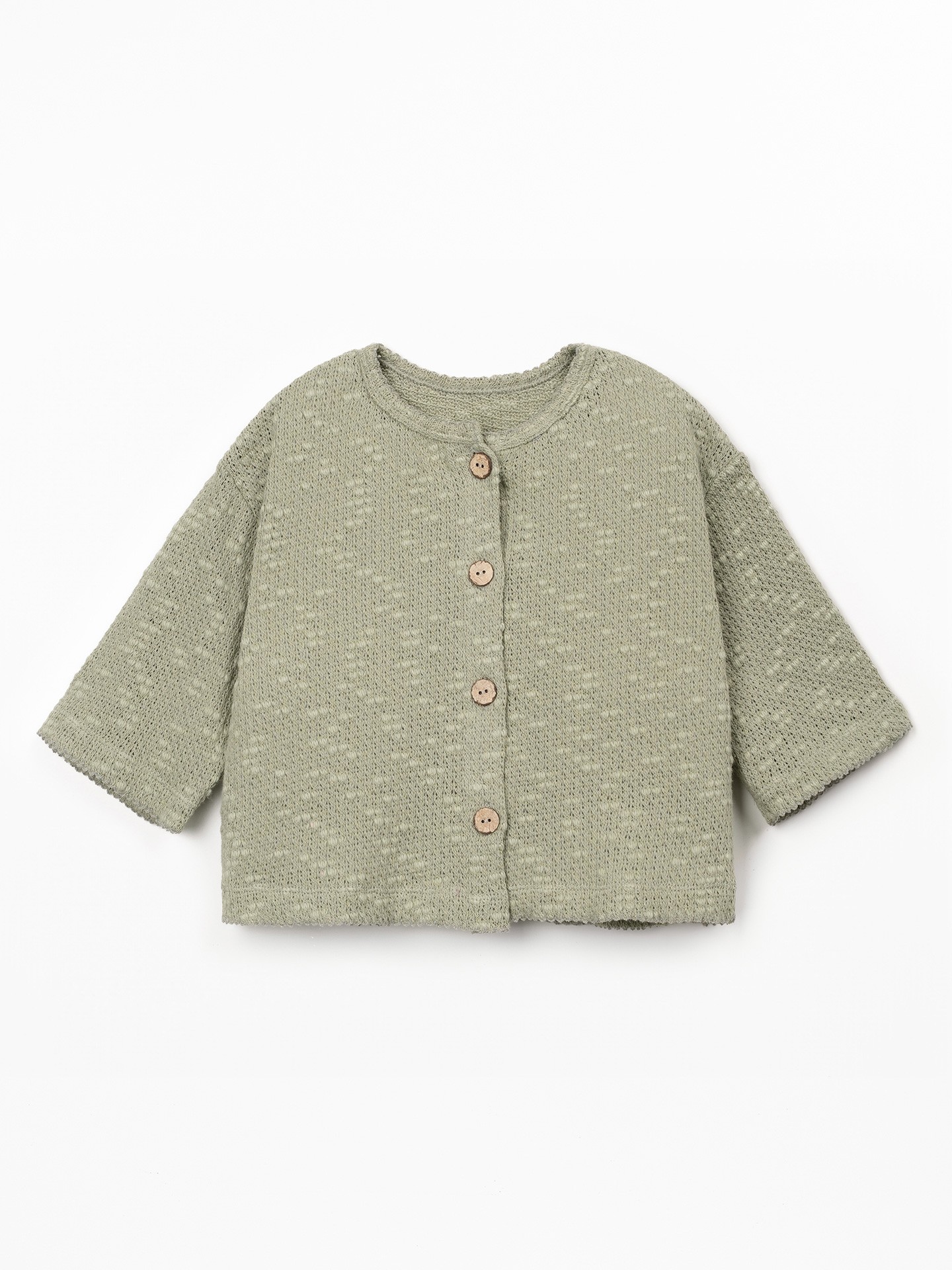 Casaco em mistura de fibras naturais e fibras recicladas