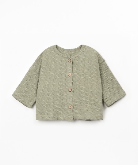 Jacket in a blend of natural and recycled fibers