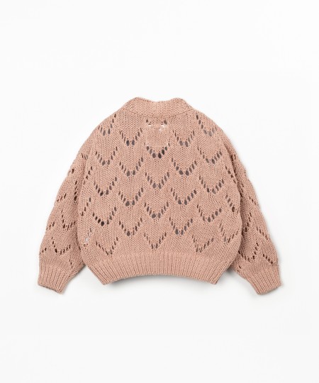 Casaco tricot com botões de coco