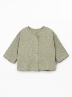 Jacket in a blend of natural and recycled fibers