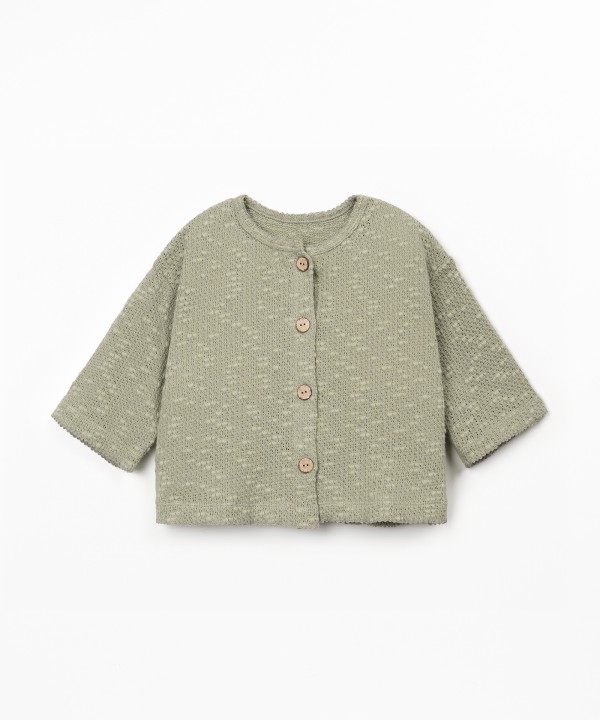 Jacket in a blend of natural and recycled fibers