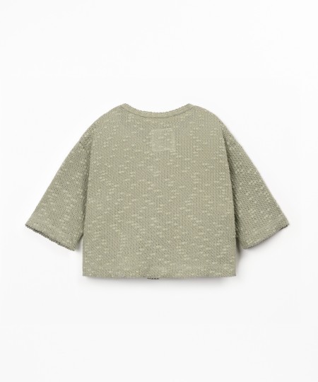 Casaco em mistura de fibras naturais e fibras recicladas