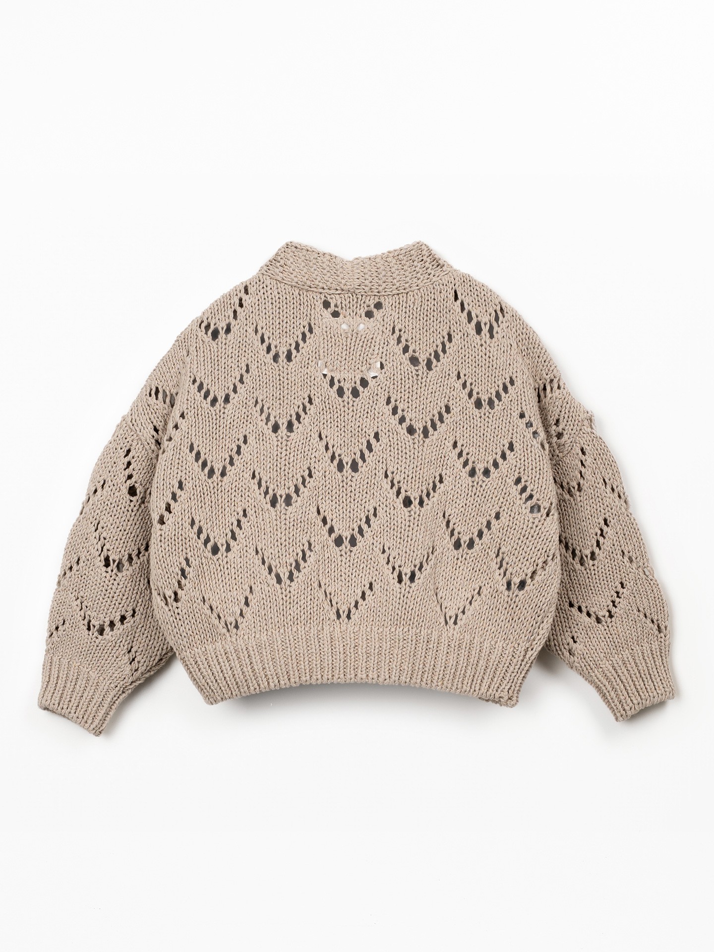 Casaco tricot com botões de coco