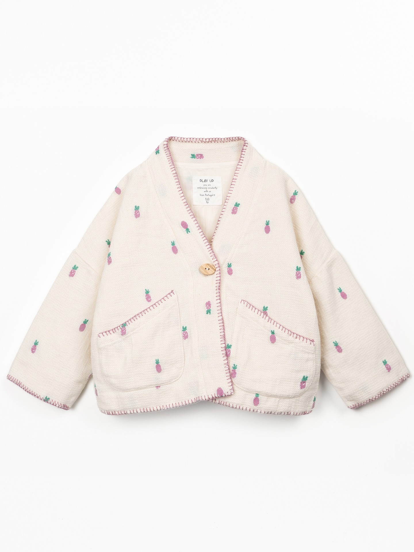 Fabric jacket with inner lining