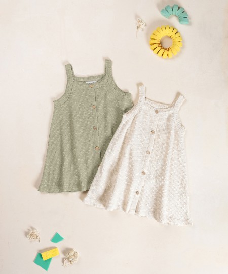 Vestido de malha com efeito crochet