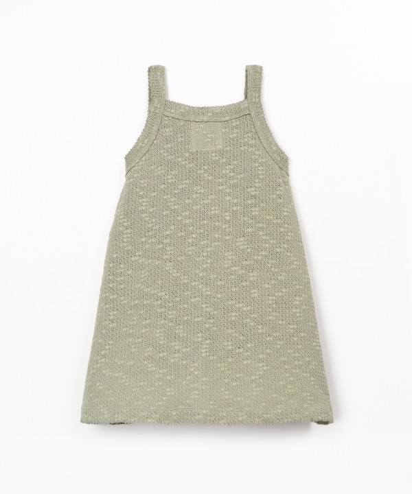 Crochet-effect jersey dress