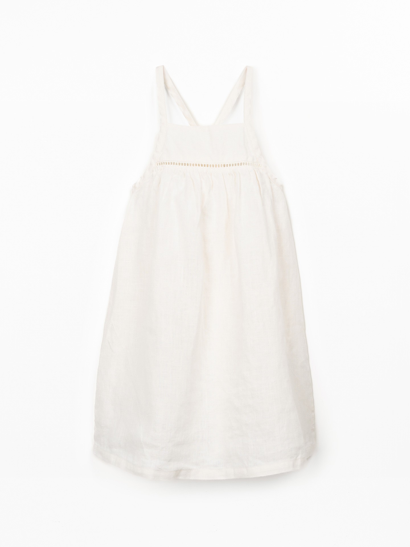 Vestido de tecido em linho