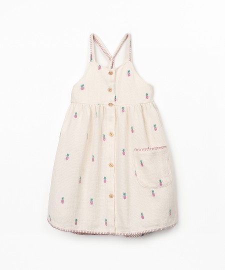 Dress with pineapple print