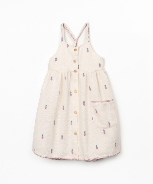 Dress with pineapple print