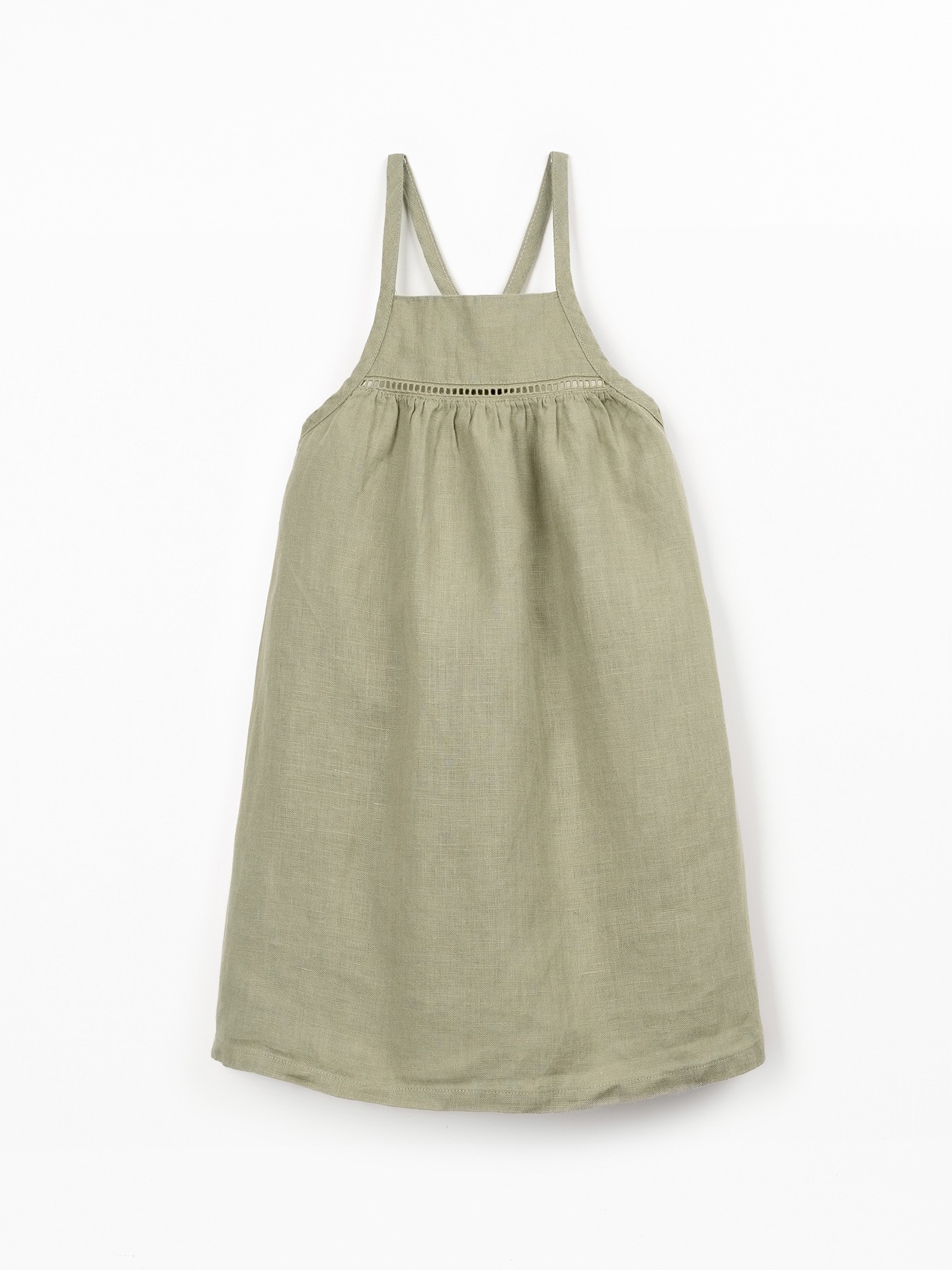 Vestido de tecido em linho