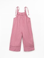 Linen jumpsuit with lace details