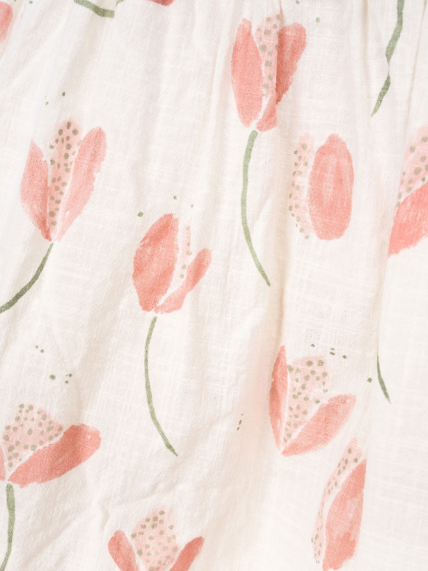 Vestido com estampado de tulipas