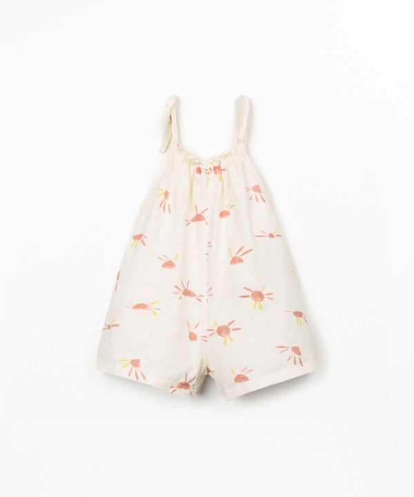 Macac�o de malha em algod�o com estampado