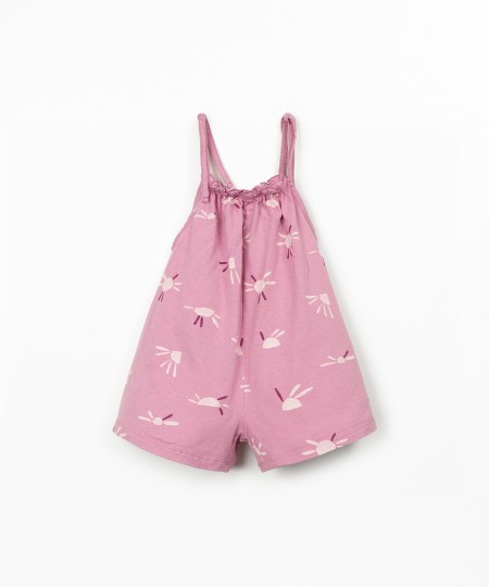 Pelele de punto de algodón con estampado