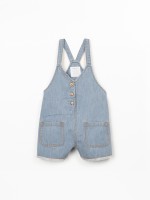 Denim dungarees with front opening