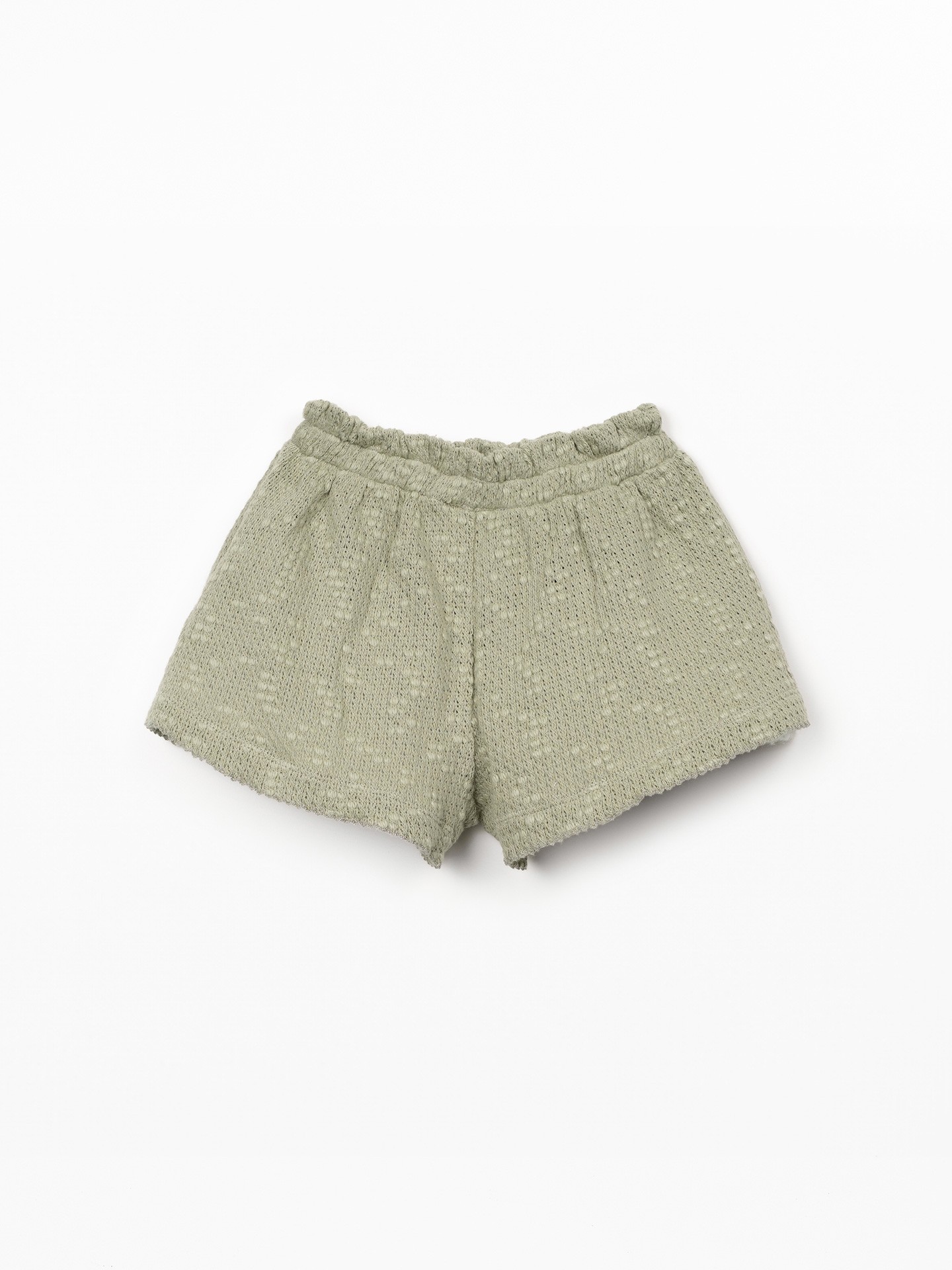 Crochet-effect jersey shorts