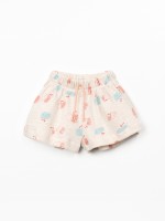 Apple print shorts