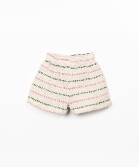 Shorts with Re(Play) yarn and striped pattern