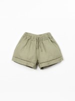 Linen shorts with elastic waistband
