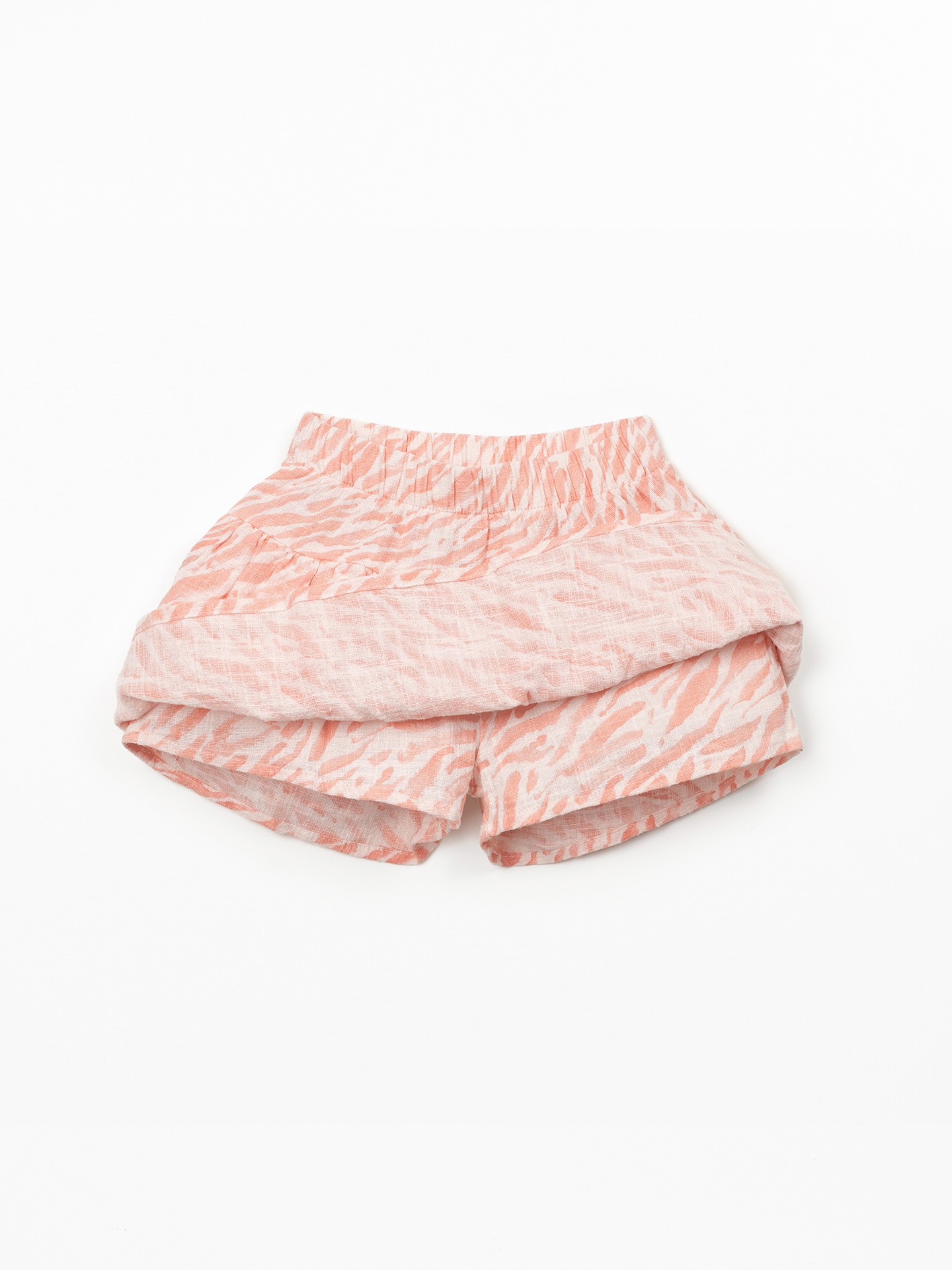 Saia em tecido de algodão orgânico com folhos