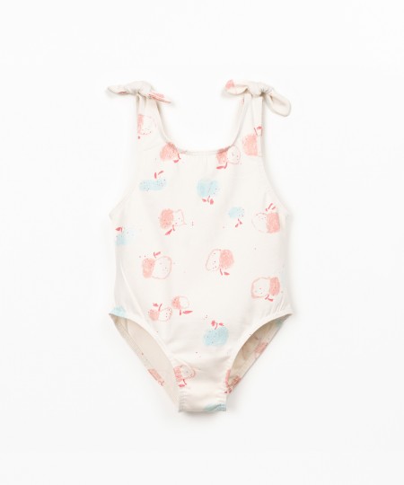 Printed swimsuit in organic cotton