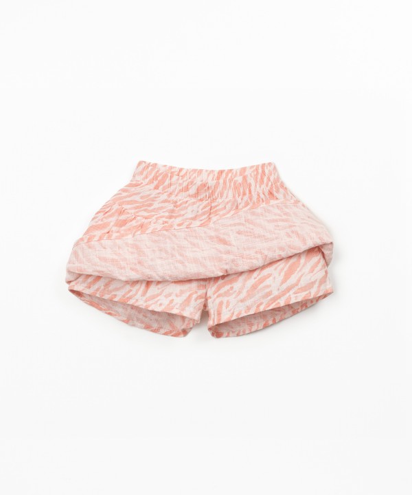 Skirt in organic cotton fabric with ruffles