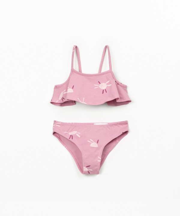 Bikini estampado de algod�n org�nico