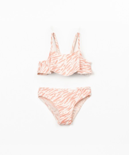Bikini stampato in cotone biologico
