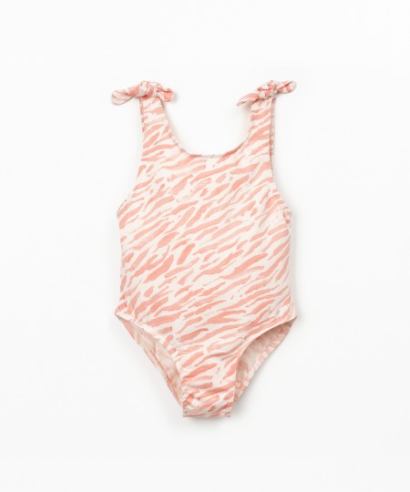 Printed swimsuit in organic cotton