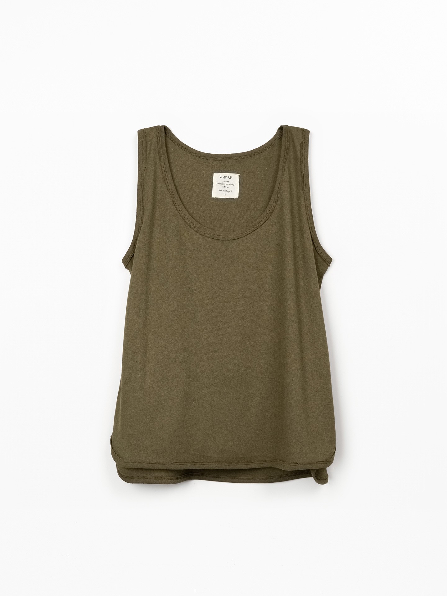 Top en maille en coton biologique et lin