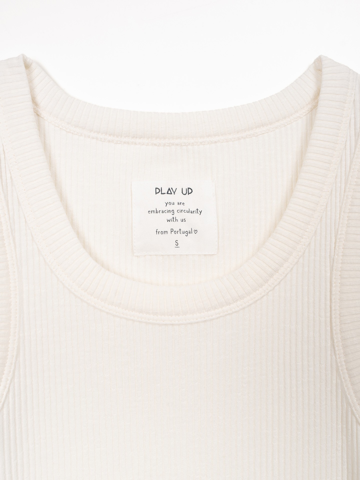 Top sans manches en jersey côtelé