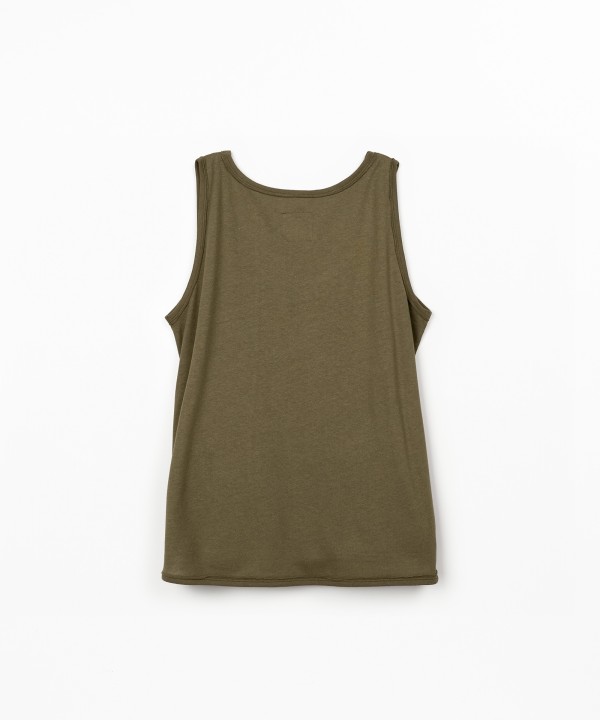 Top en maille en coton biologique et lin