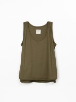 Top en maille en coton biologique et lin