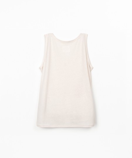 Top en maille en coton biologique et lin