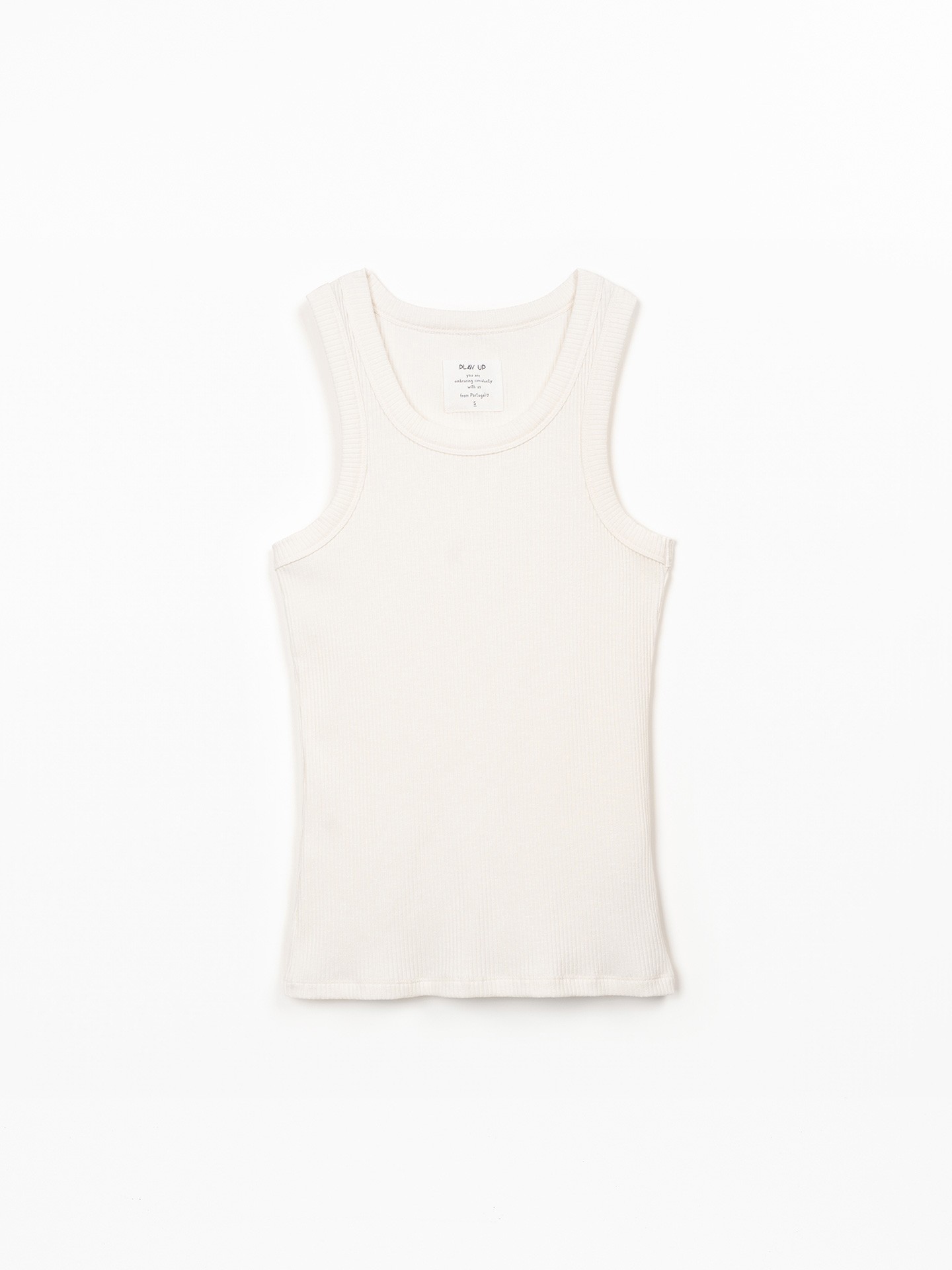 Top sans manches en jersey côtelé