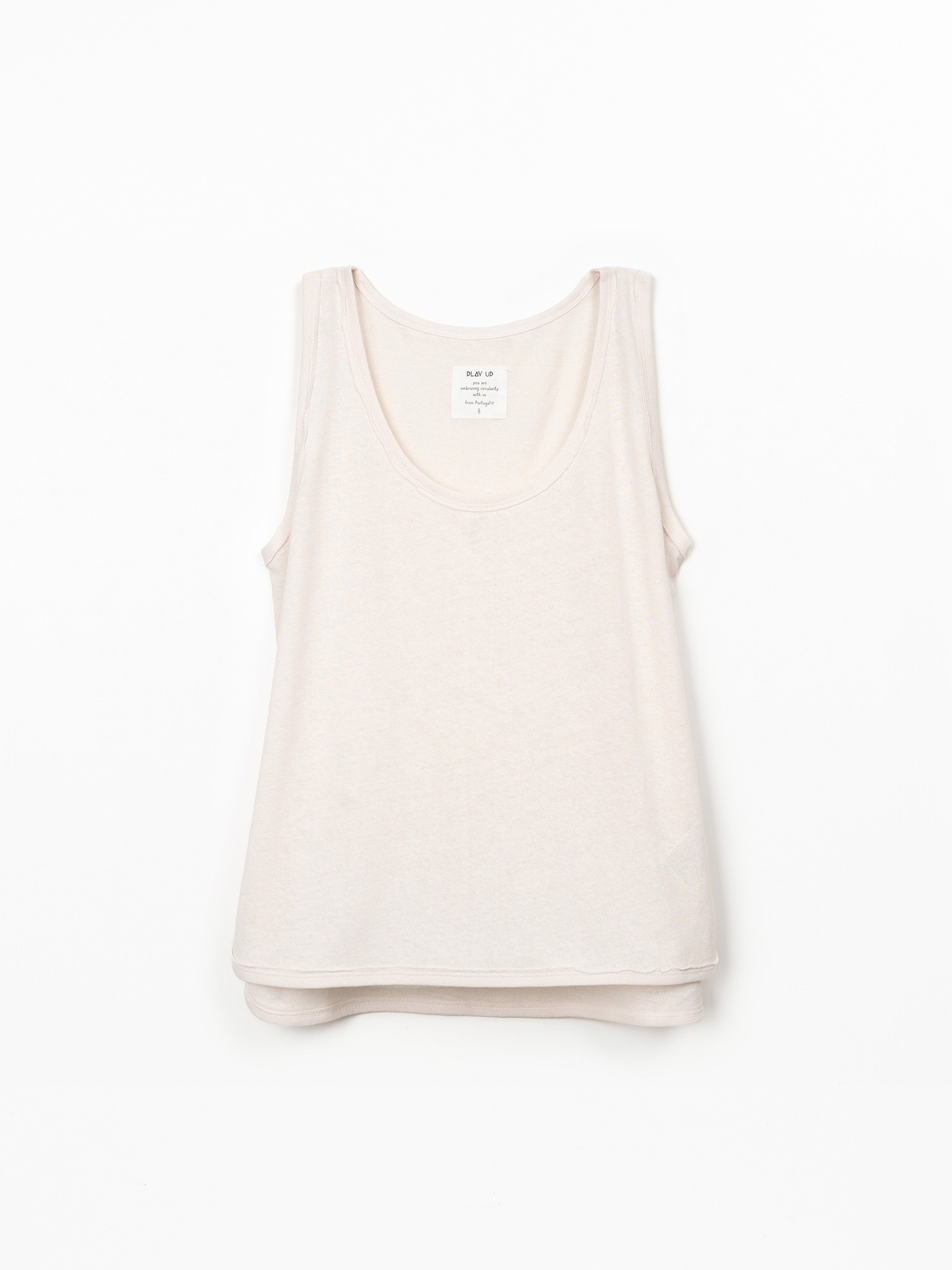 Top en maille en coton biologique et lin