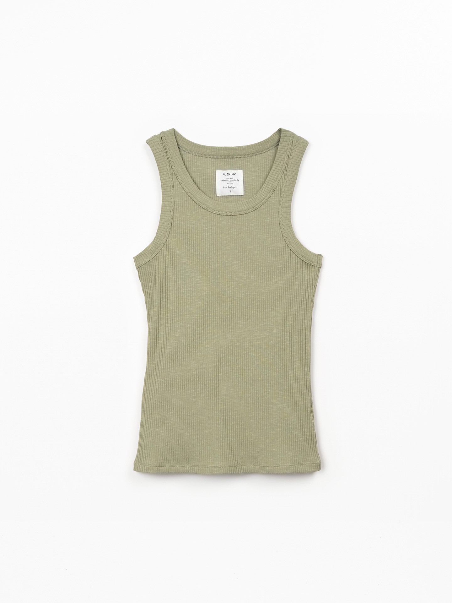 Top sans manches en jersey côtelé