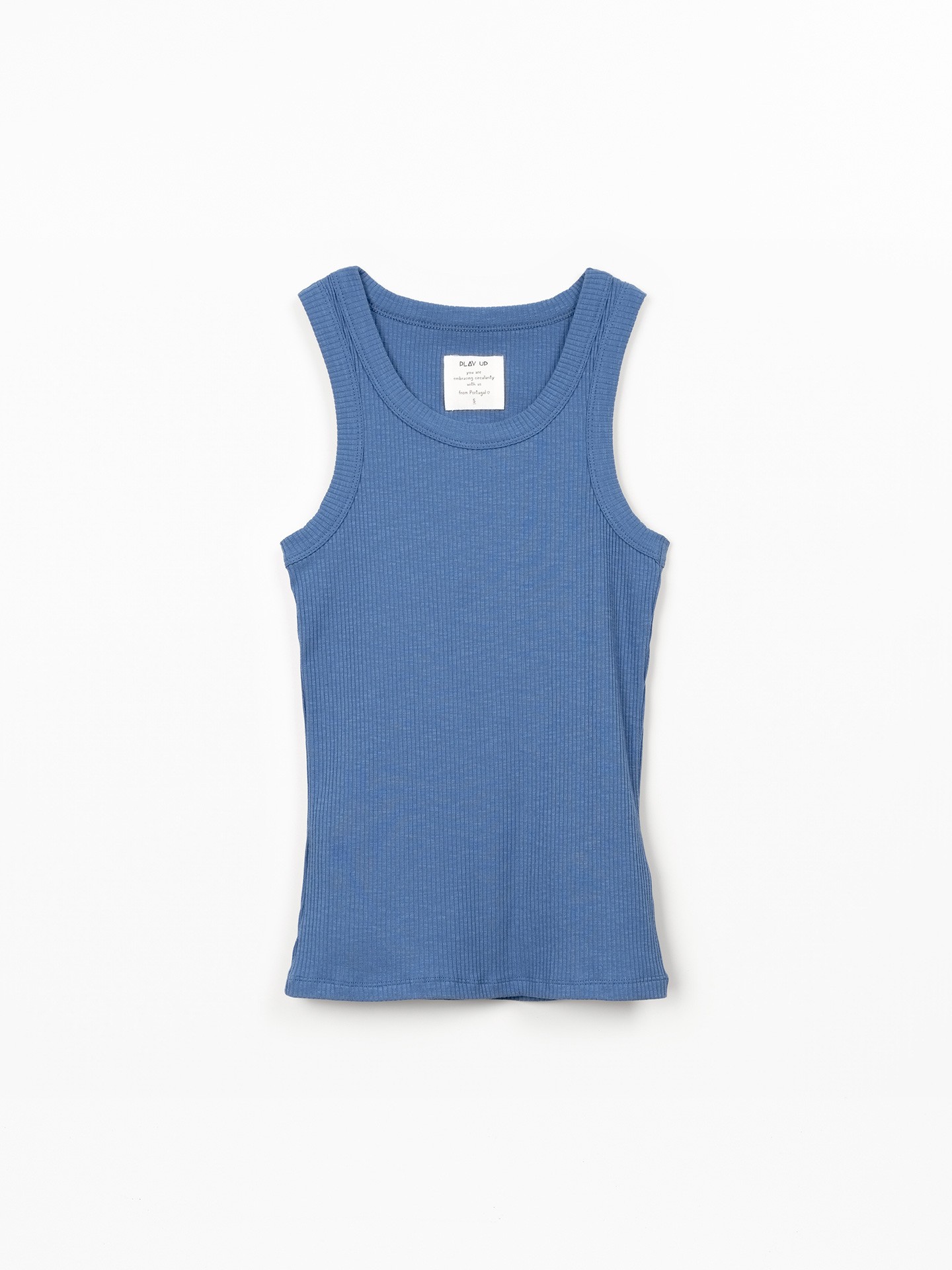 Top sans manches en jersey côtelé