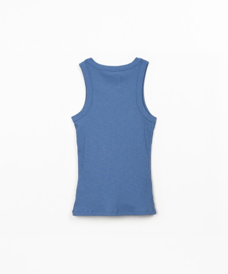 Top sans manches en jersey côtelé
