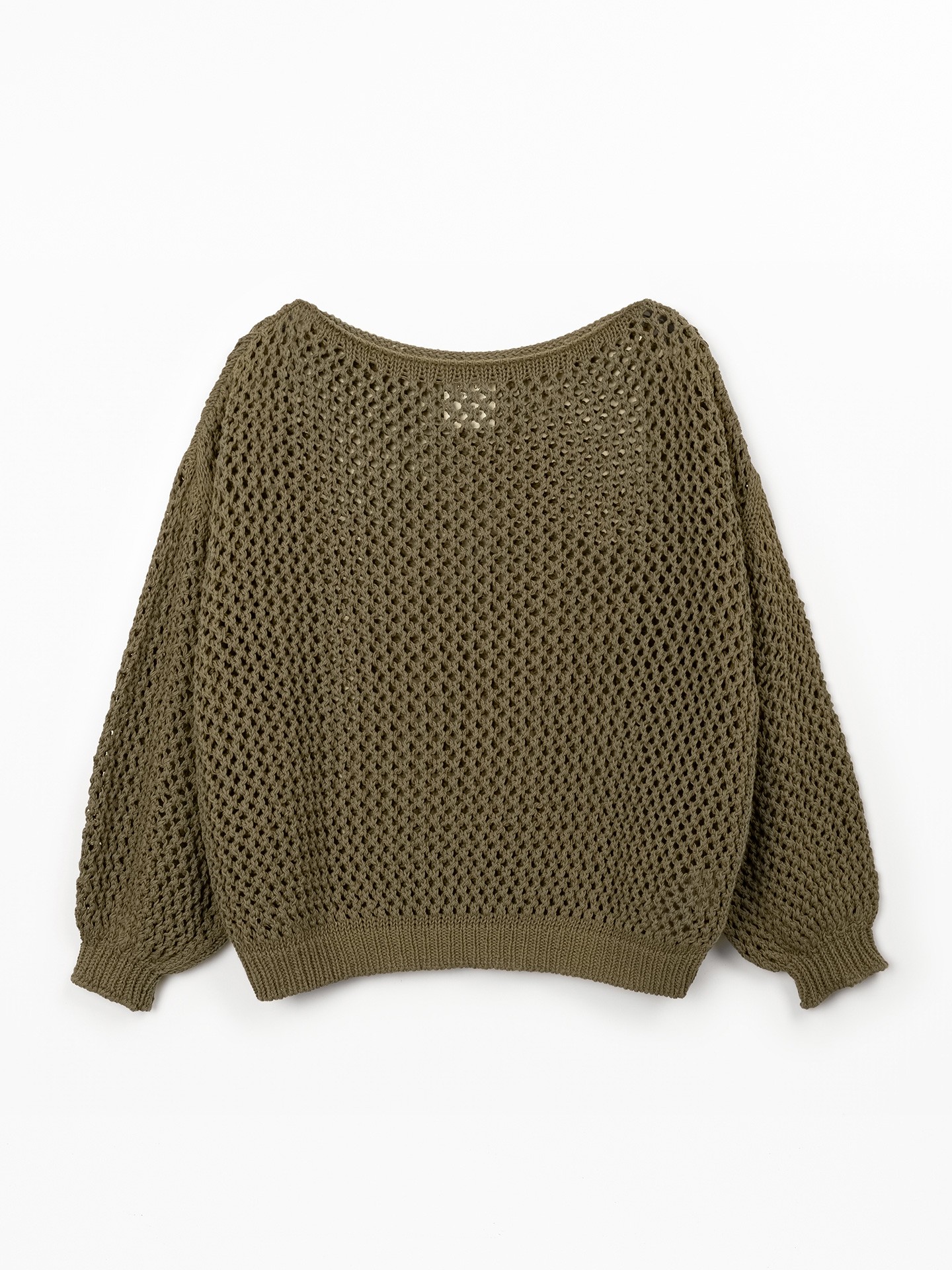 Cotton and recycled cotton knit sweater