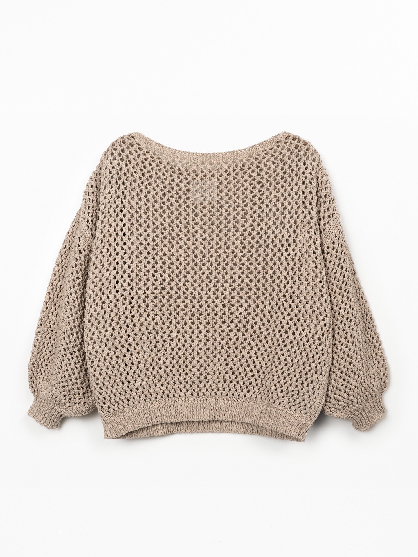Cotton and recycled cotton knit sweater
