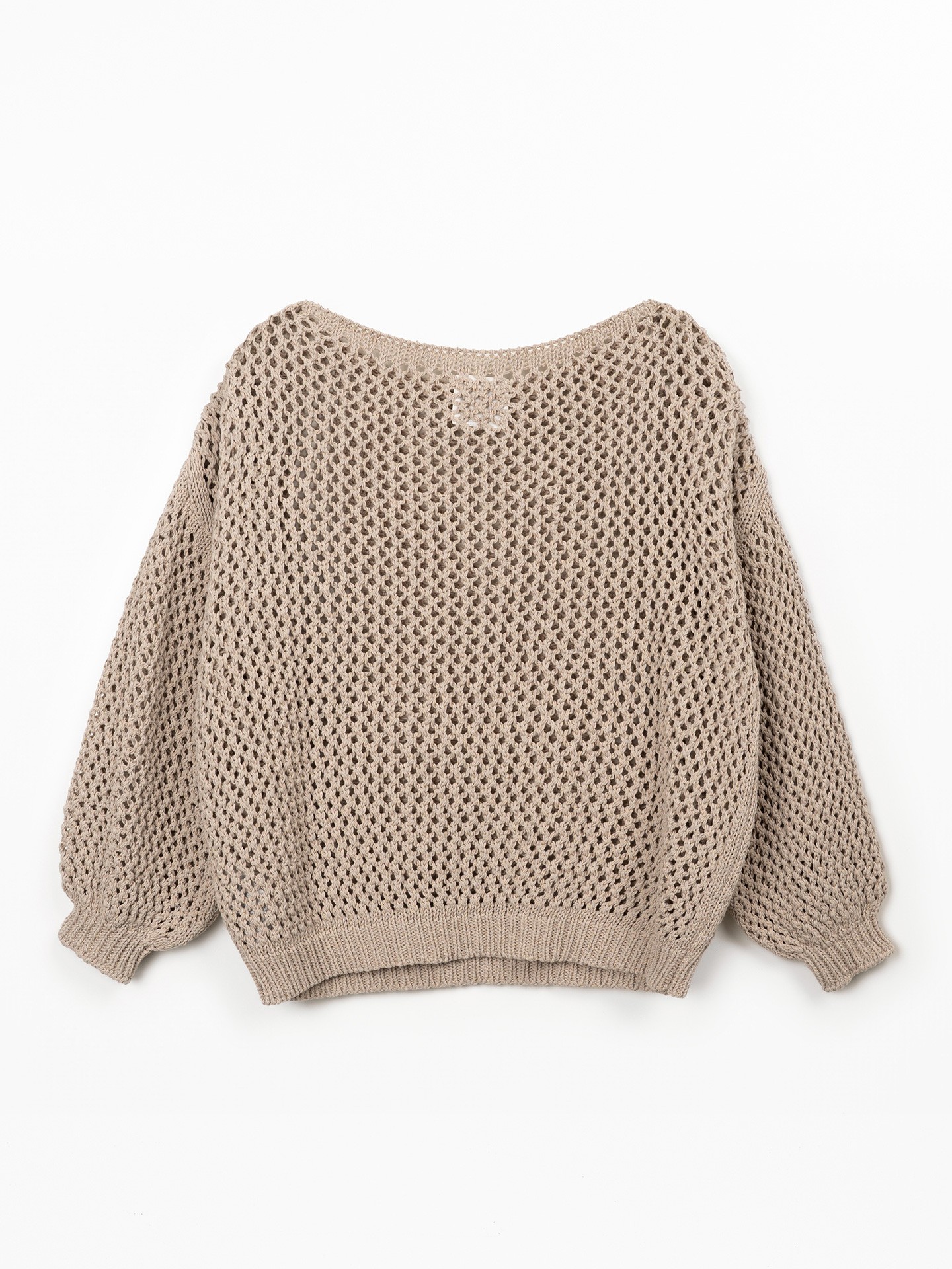 Cotton and recycled cotton knit sweater