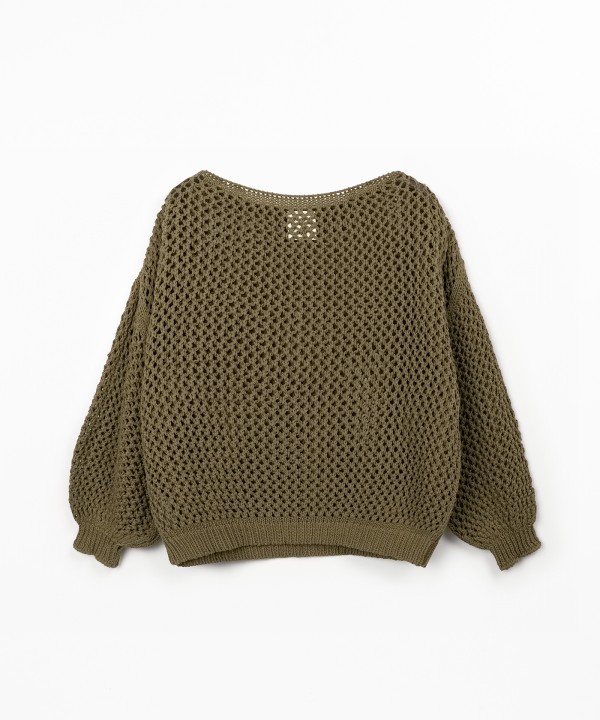 Cotton and recycled cotton knit sweater