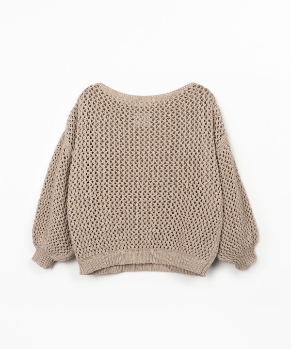 Cotton and recycled cotton knit sweater