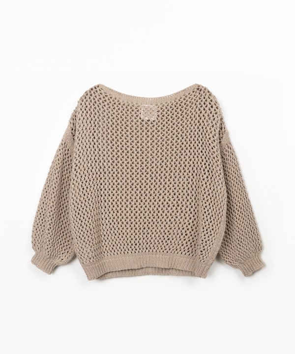 Cotton and recycled cotton knit sweater
